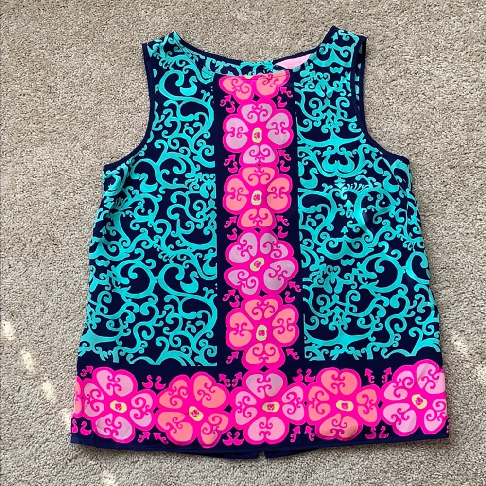 Lilly Pulitzer silk tank top sz sm